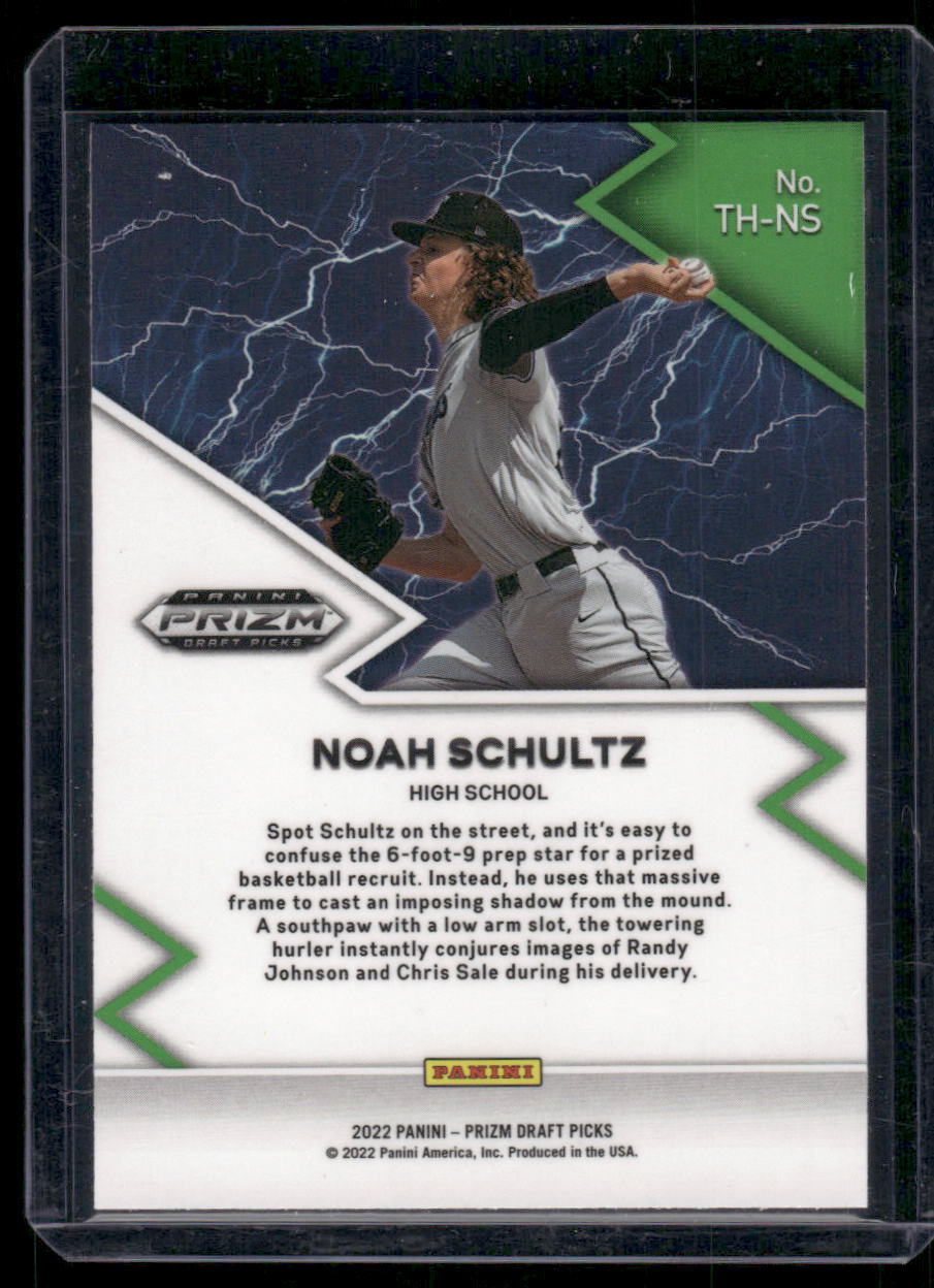2022 Panini Prizm Draft Picks Thunder Struck Noah Schultz #TH-NS Baseball