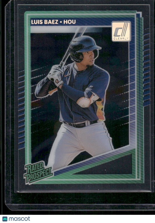 2025 Panini Donruss Rated Prospect Luis Baez #144 Clearly Rated Prospect