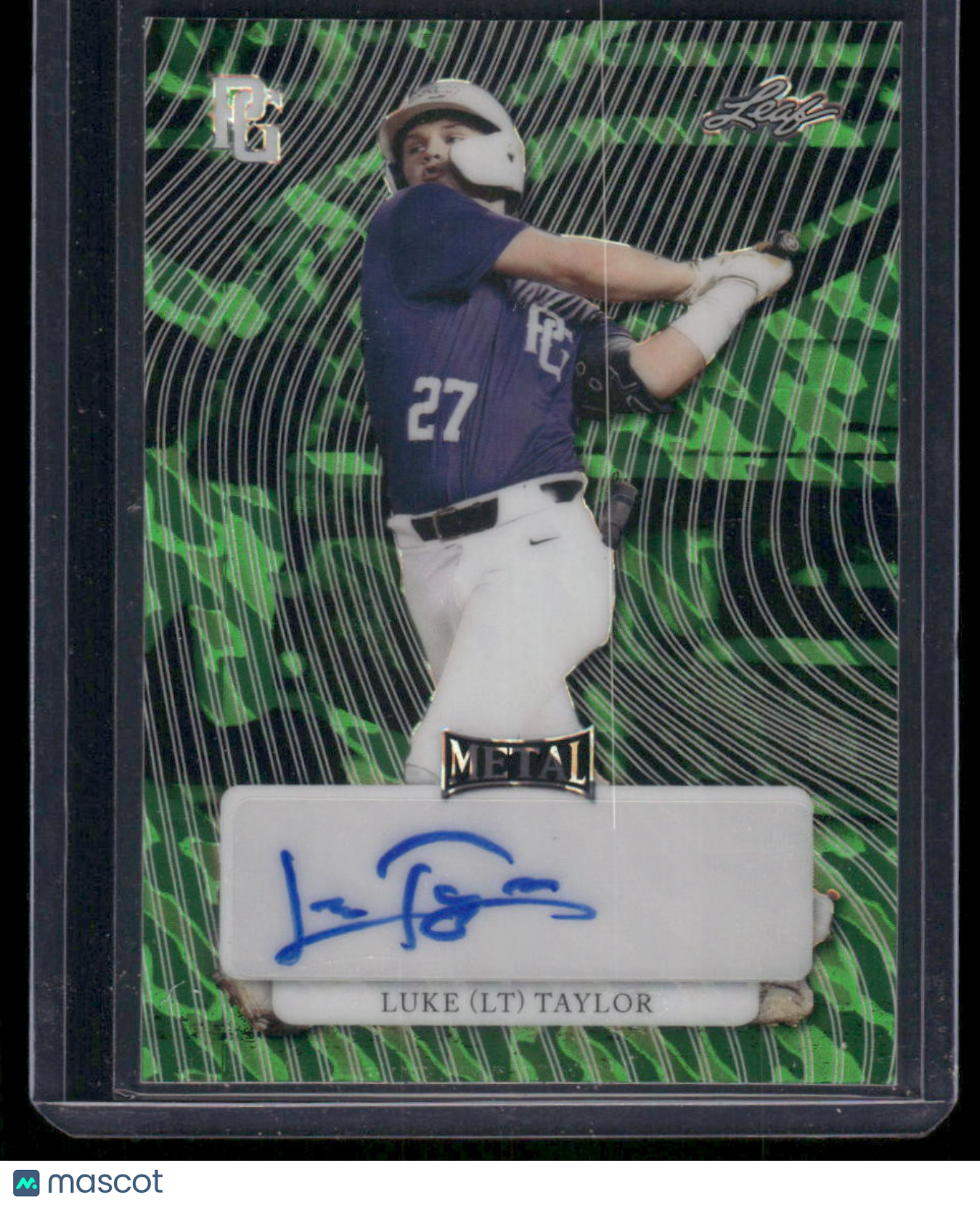 2023 Leaf Metal Perfect Game Showcase Luke (LT) Taylor #MA-LTT1 Auto 1/1
