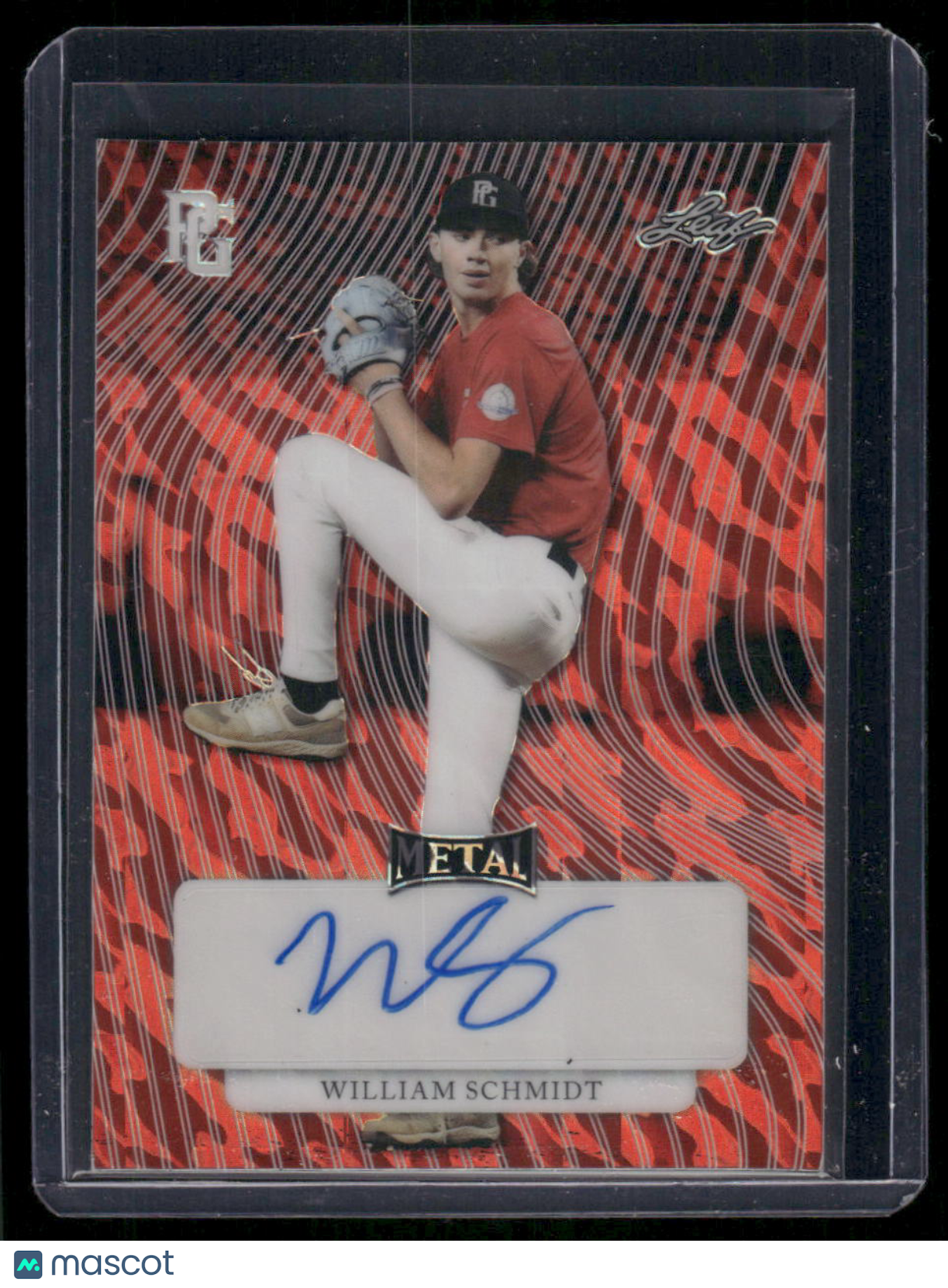 2023 Leaf Metal Perfect Game National Showcase William Schmidt #MA-WS1 1/1 Auto