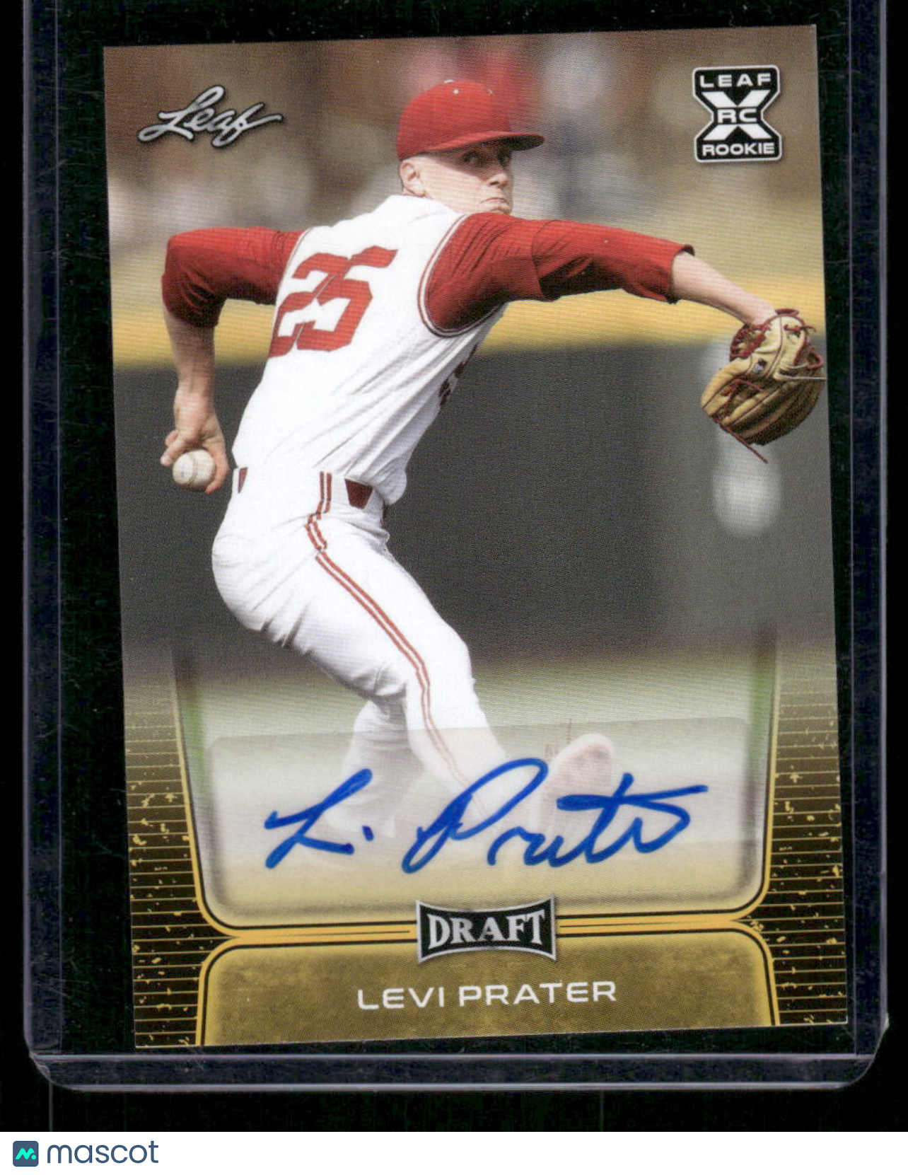 2020 Leaf Draft Levi Prater #BA-LP2 Autograph RC Baseball