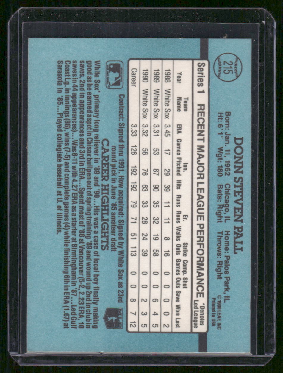1991 Donruss Donn Pall #275 Baseball