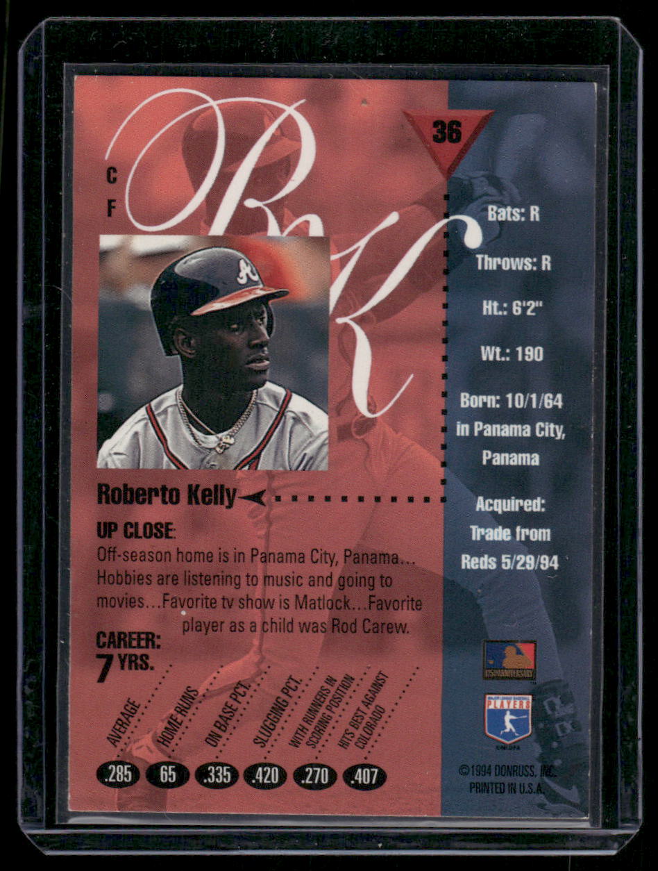 1994 Donruss Roberto Kelly #36 Baseball