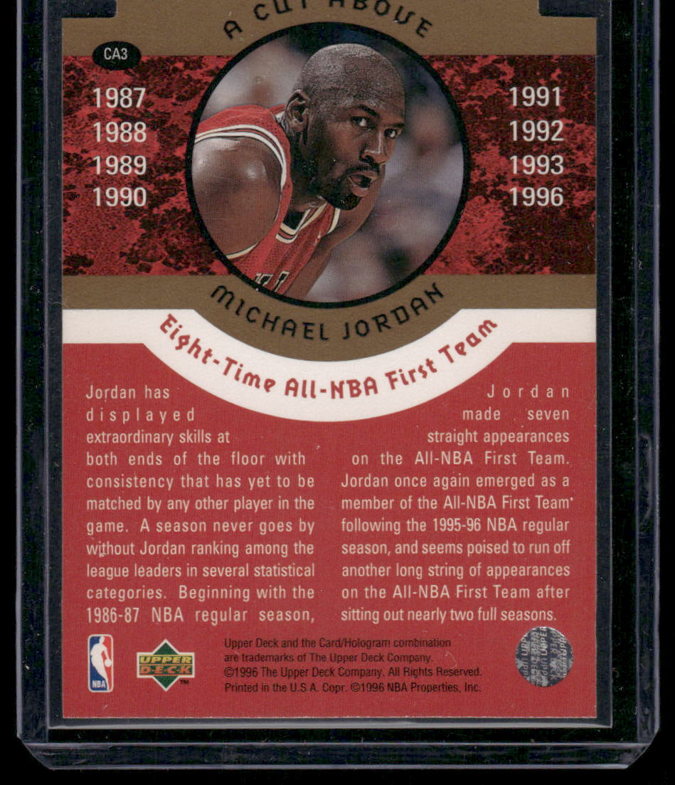 1996 Upper Deck A Cut Above Michael Jordan #CA3 Basketball