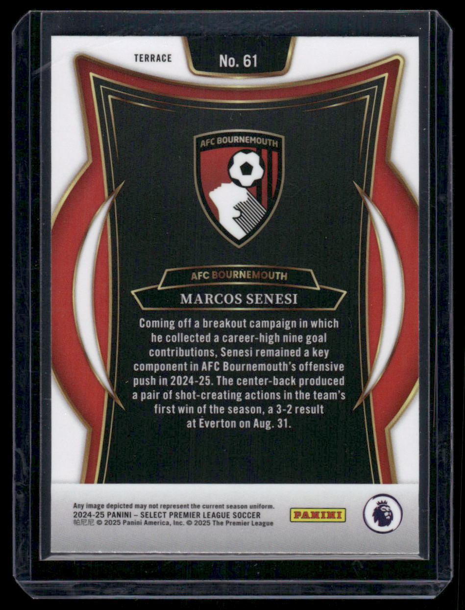 2024-25 Panini Select Premier League Soccer Marcos Senesi #61 Soccer