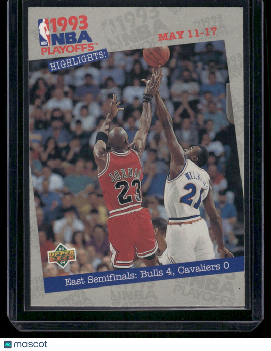 1993 Upper Deck NBA Playoffs Highlights Gerald Wilkins Michael Jordan #187