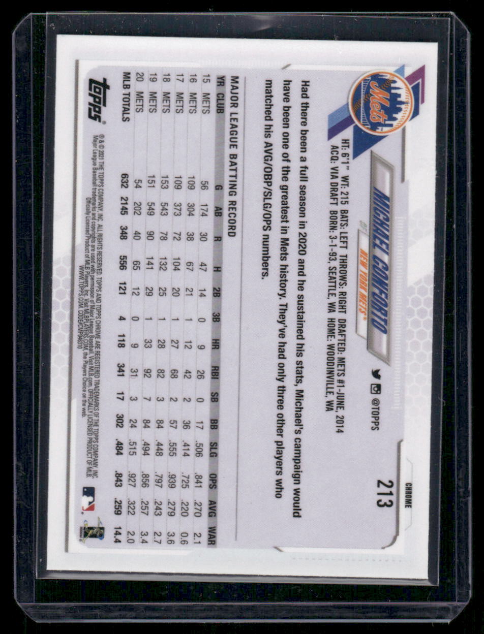 2021 Topps Chrome Michael Conforto #213 Baseball