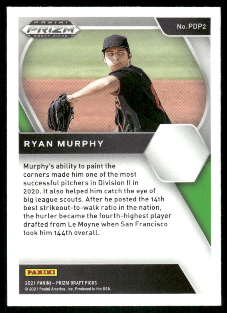 2021 Panini Prizm Draft Picks Ryan Murphy #PDP2 Baseball
