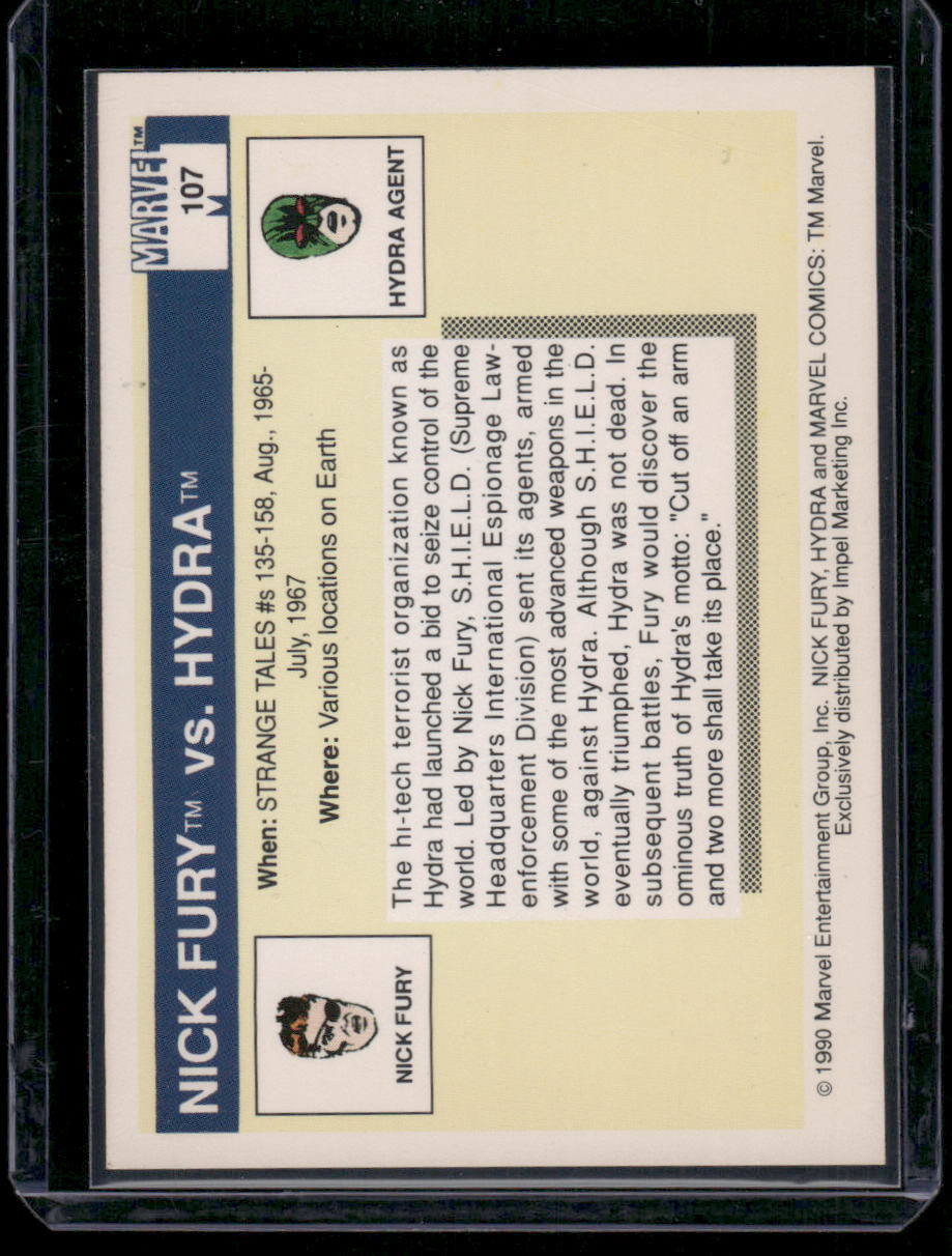 1990 Marvel Comics Hydra Nick Fury #107