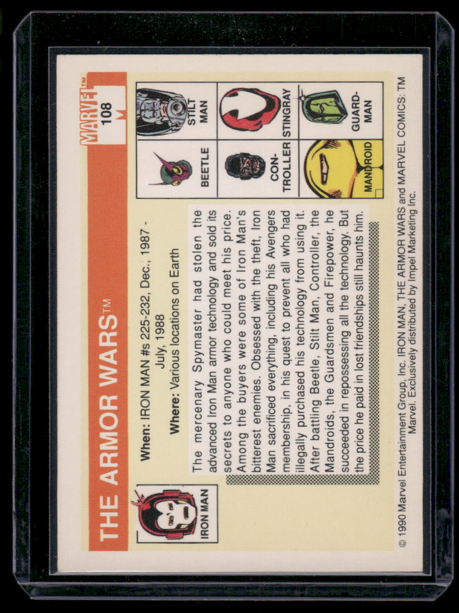 1990 Marvel Universe Guardsman Controller Stingray Iron Man Beetle #108