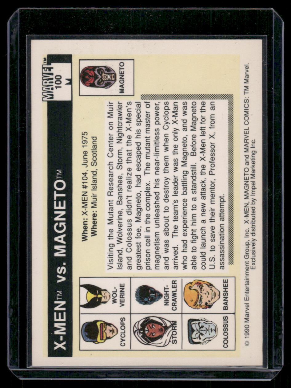 1990 Marvel Universe Colossus Wolverine Nightcrawler Cyclops Banshee Storm Magneto #100