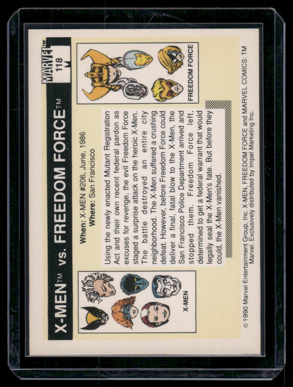 1990 Marvel Comics X-Men Freedom Force #118