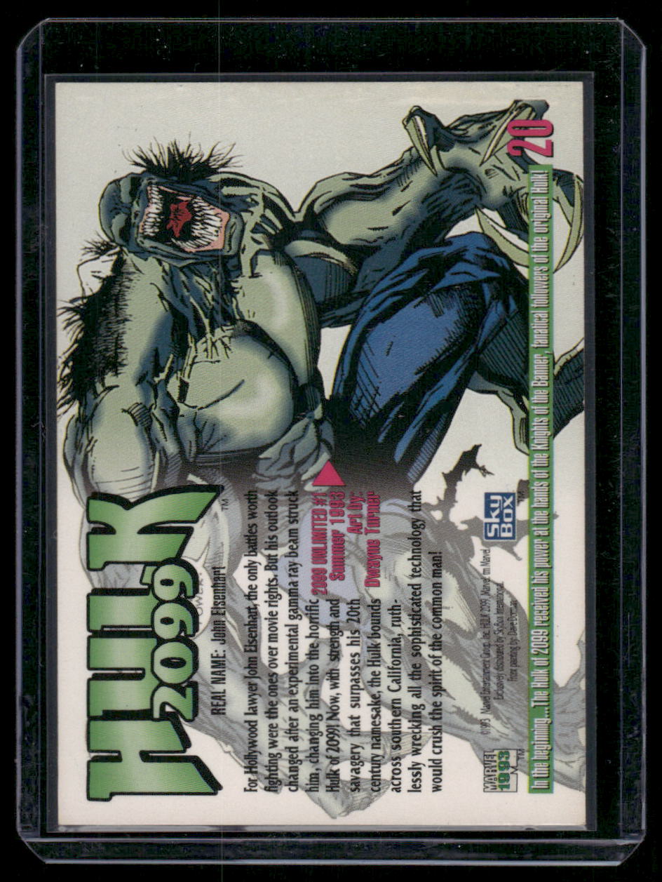 1993 Marvel Masterpieces Hulk 2099 #200
