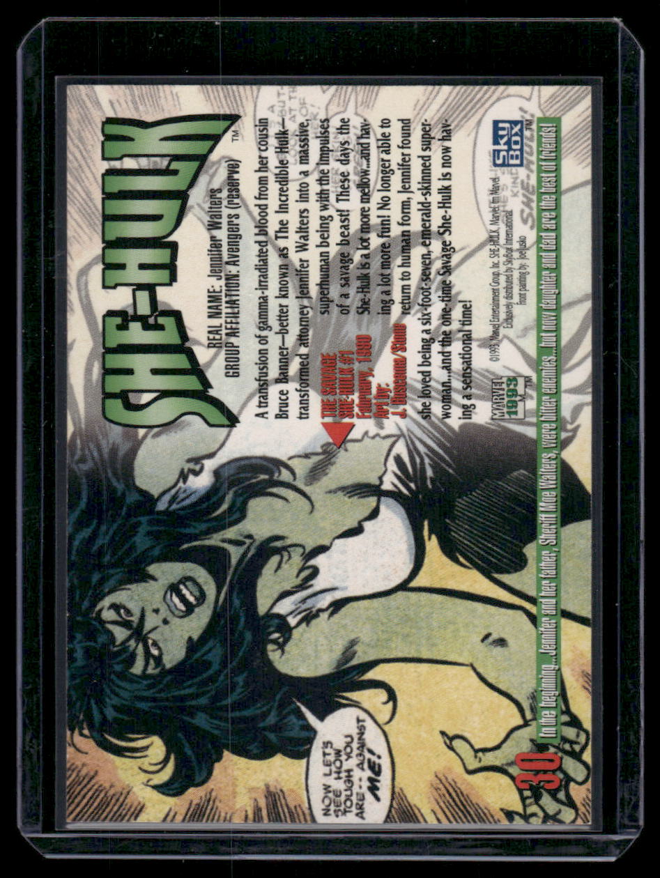 1993 SkyBox Marvel Masterpieces She-Hulk #30