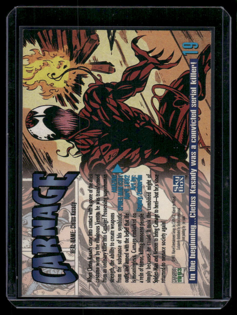 1993 Fleer Marvel Masterpieces Carnage #19