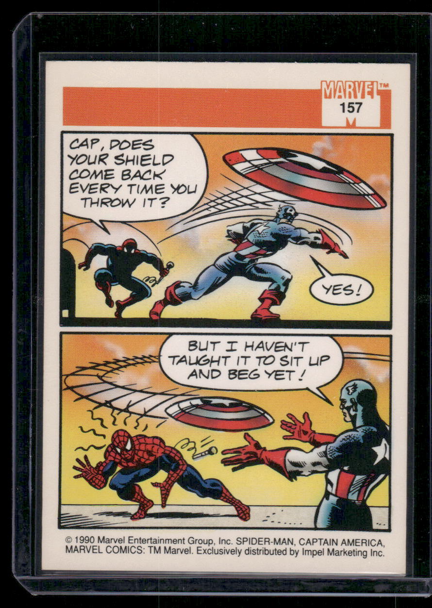1990 Impel Marvel Captain America Spider-Man #157