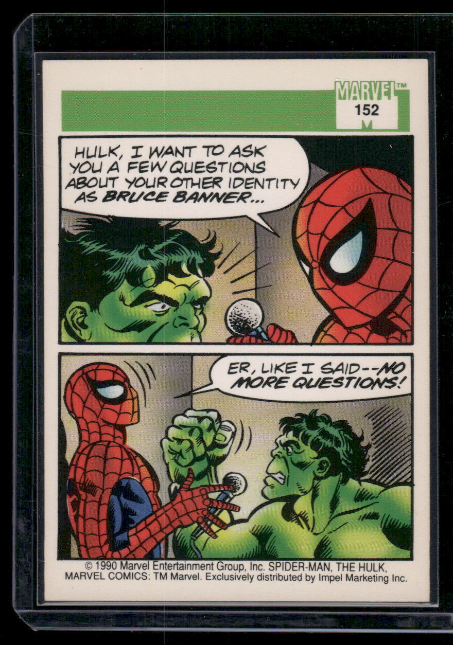 1990 Impel Marvel Comics The Hulk Spider-Man #152