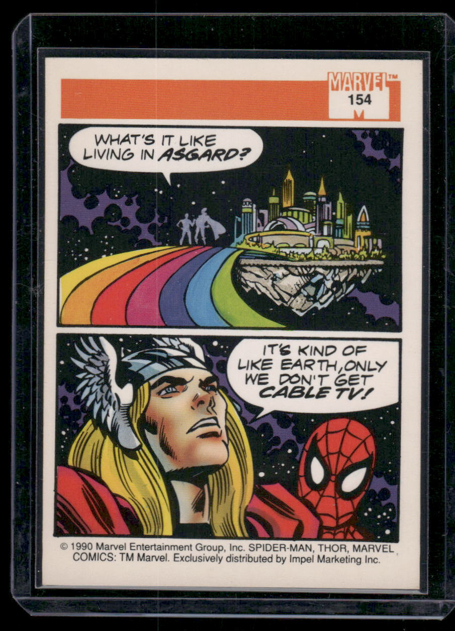 1990 Impel Marvel Thor Spider-Man #154