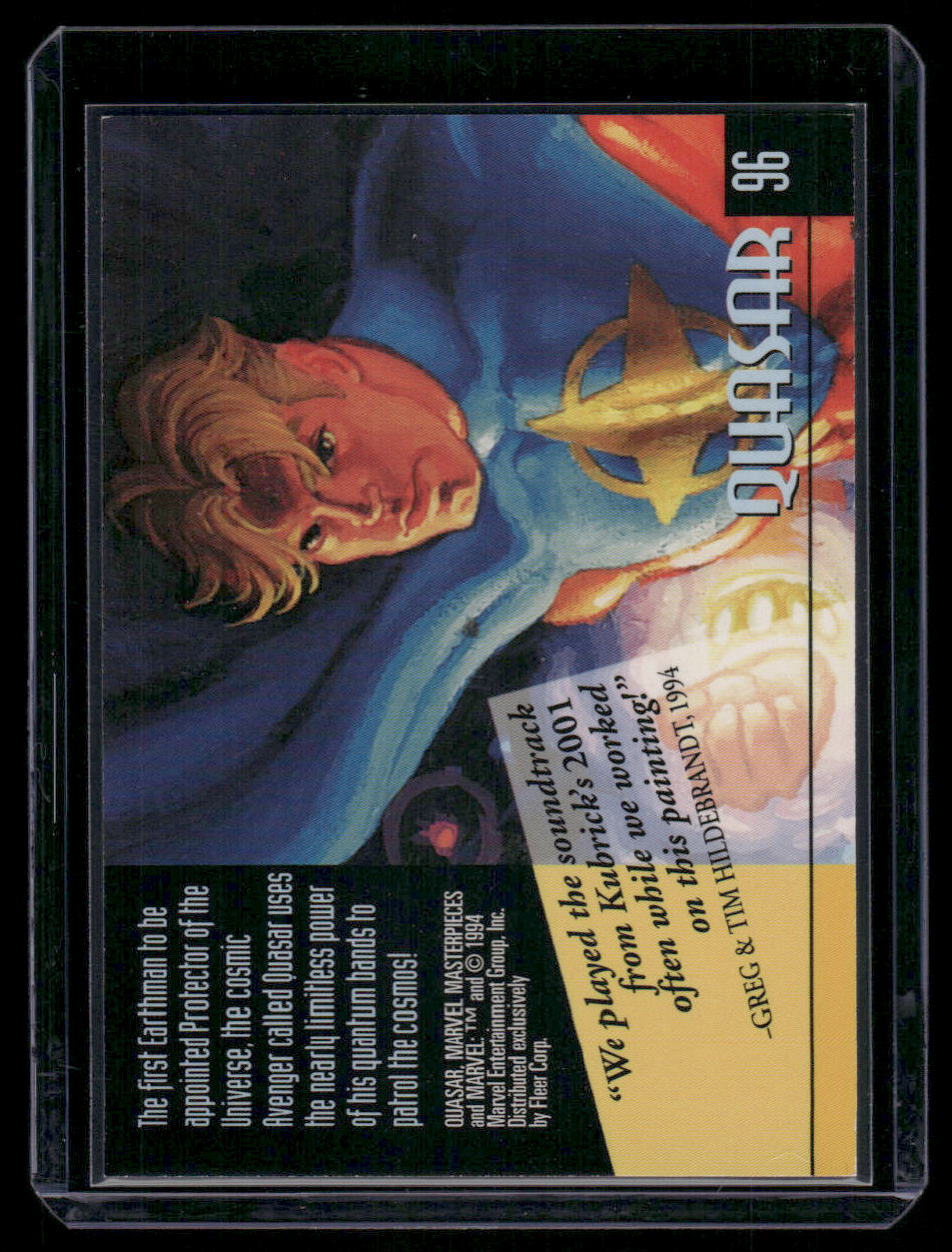 1994 Fleer Marvel Masterpieces Quasar #96