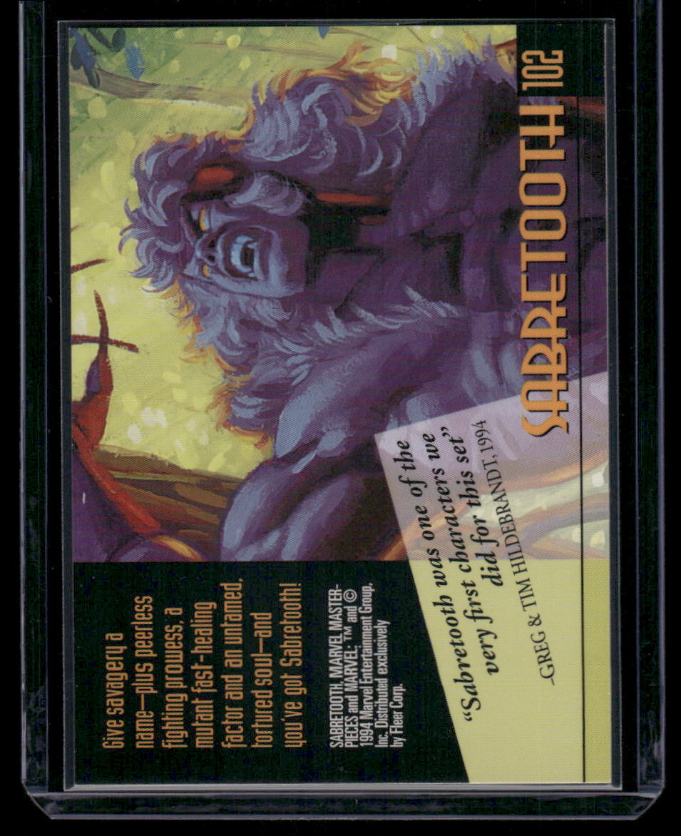 1994 Marvel Masterpieces Sabretooth #102