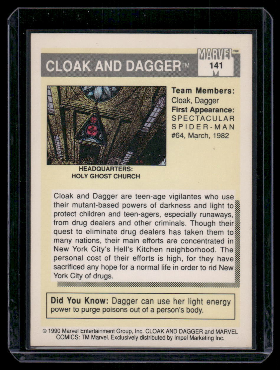 1990 Marvel Comics Dagger Cloak #141