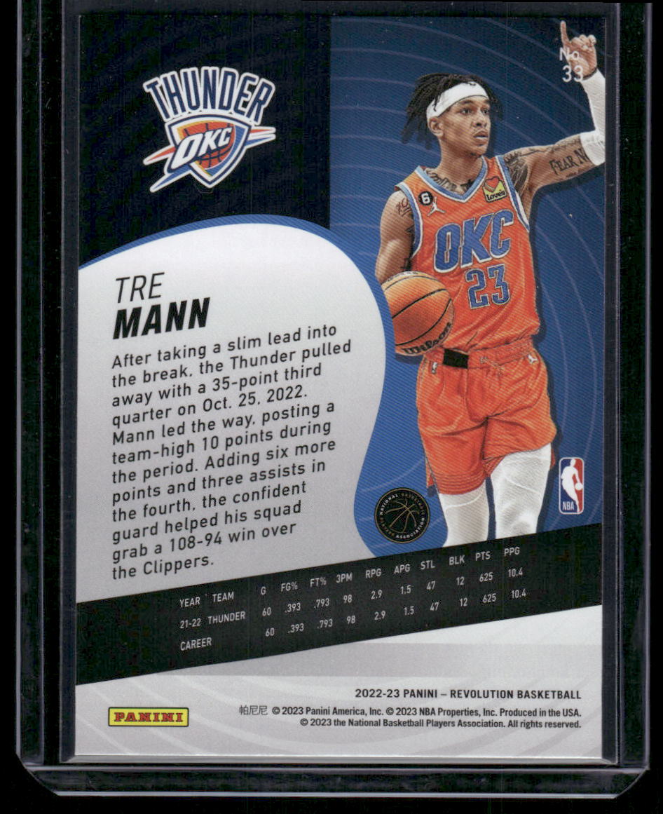 2022-23 Panini Revolution Tre Mann #33 Groove Basketball
