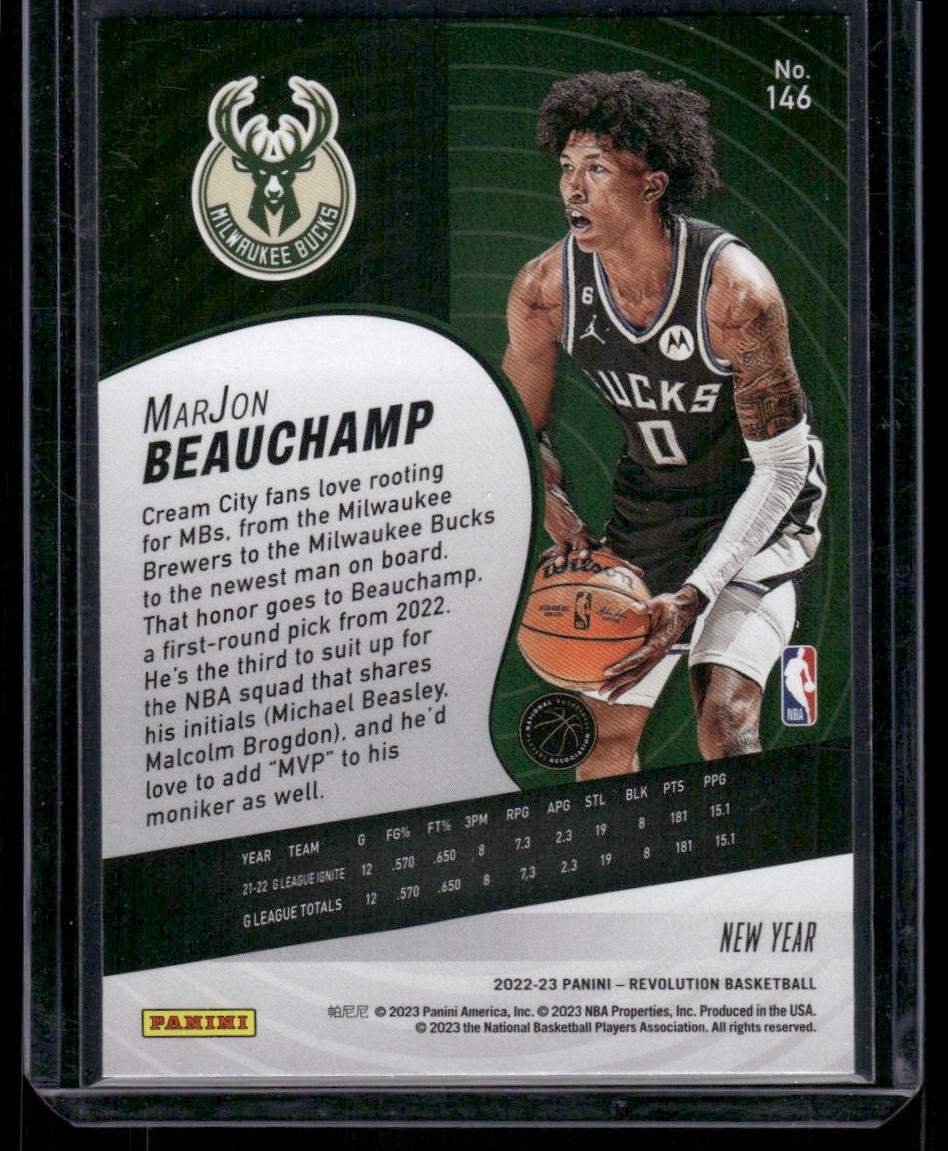 2023 Panini Revolution Basketball MarJon Beauchamp #146 New Year RC Basketball