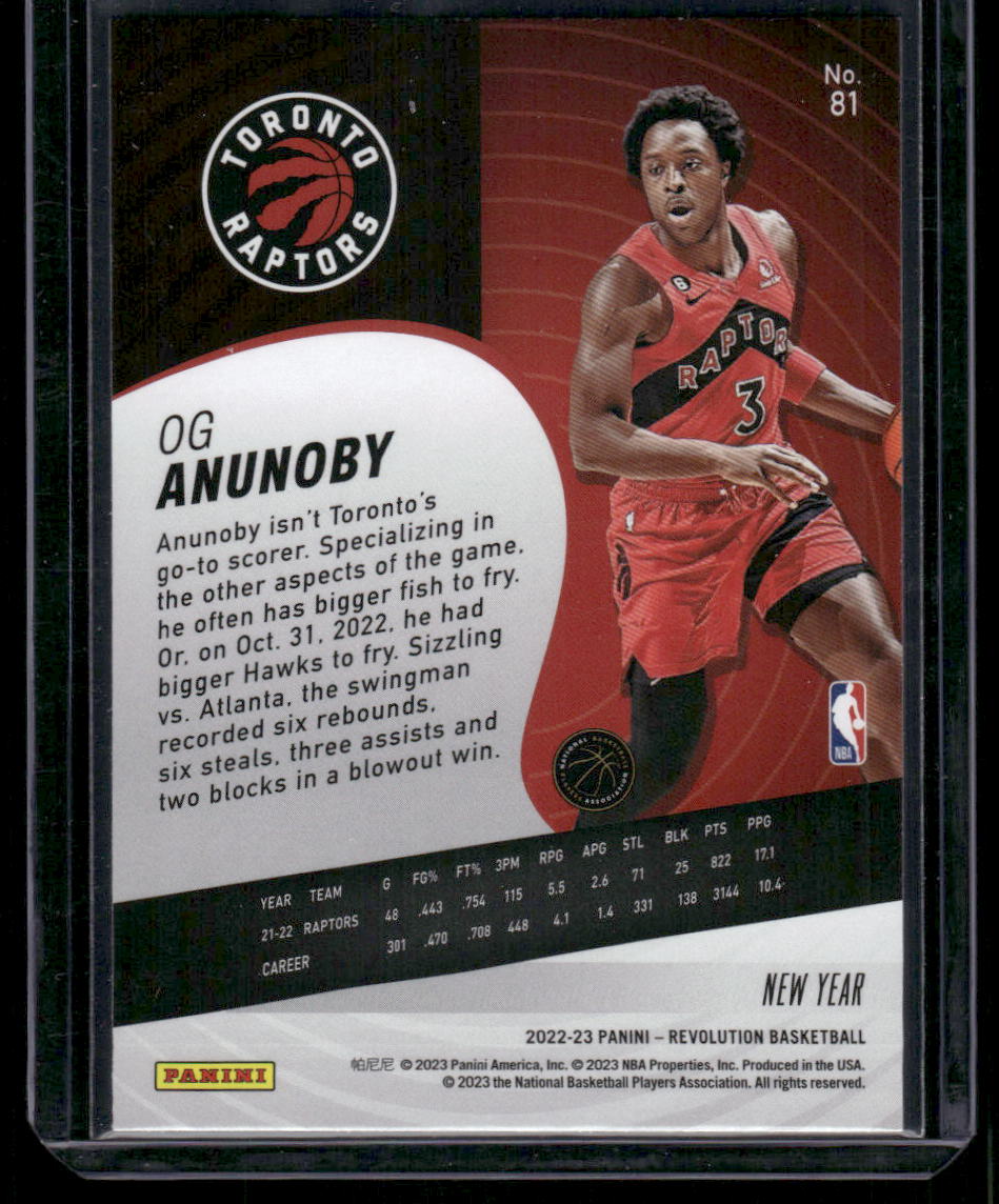 2022-23 Panini Revolution New Year OG Anunoby #81 Basketball