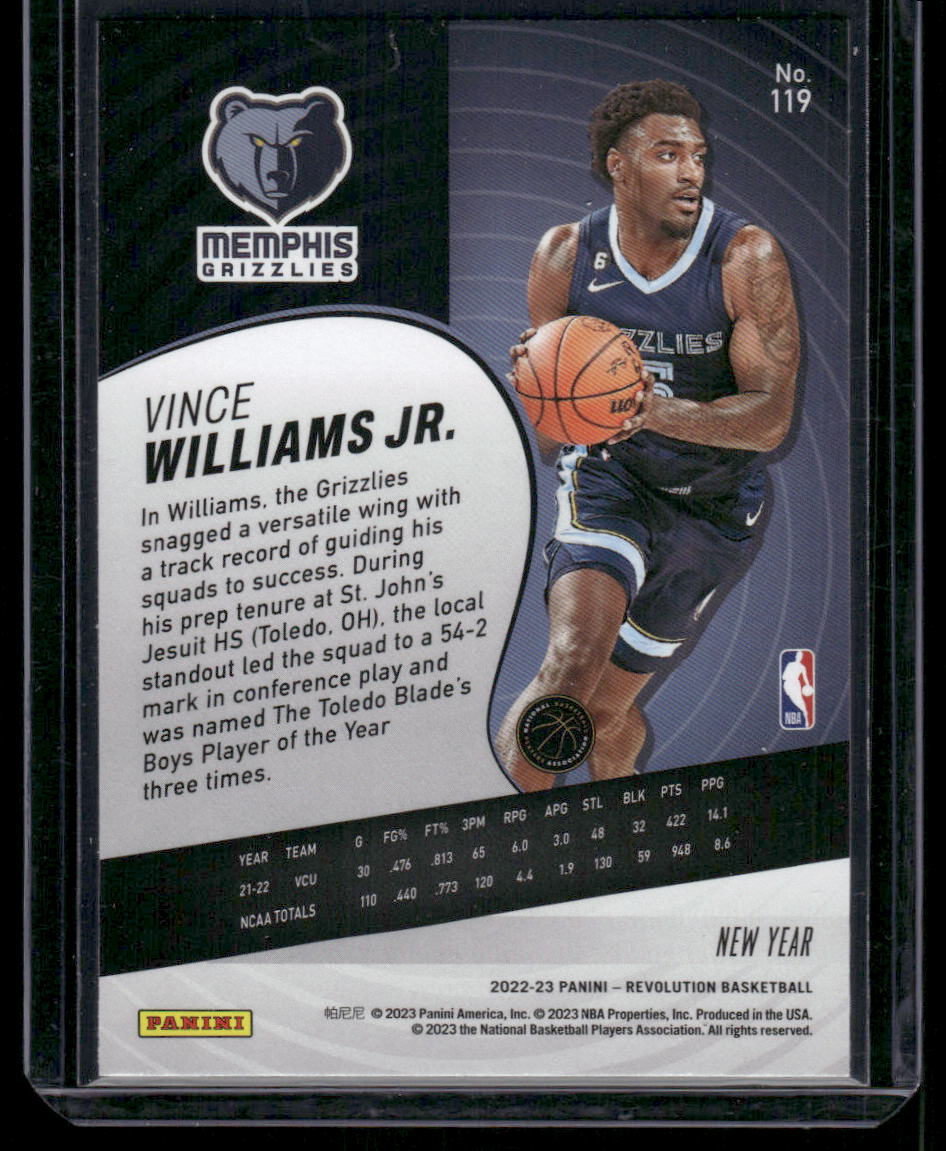 2022-23 Panini Revolution New Year Vince Williams Jr. #119 RC Basketball
