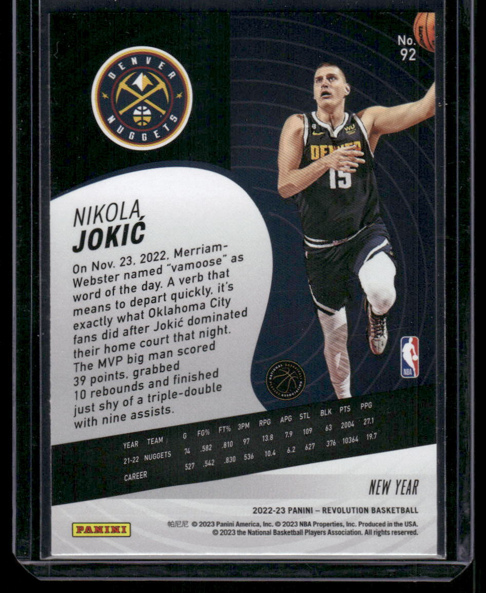 2022-23 Panini Revolution New Year Nikola Jokic #92 Basketball