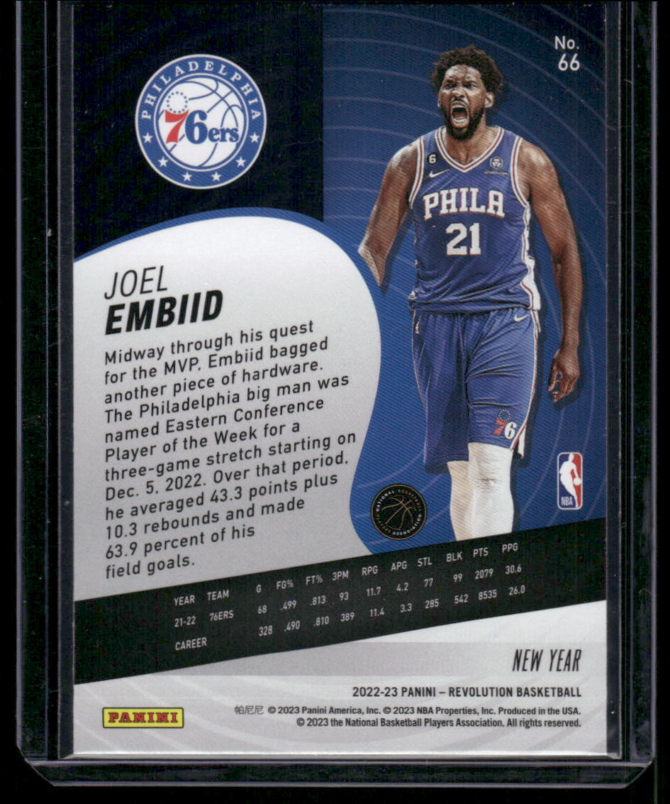 2022-23 Panini Revolution New Year Joel Embiid #66 Basketball