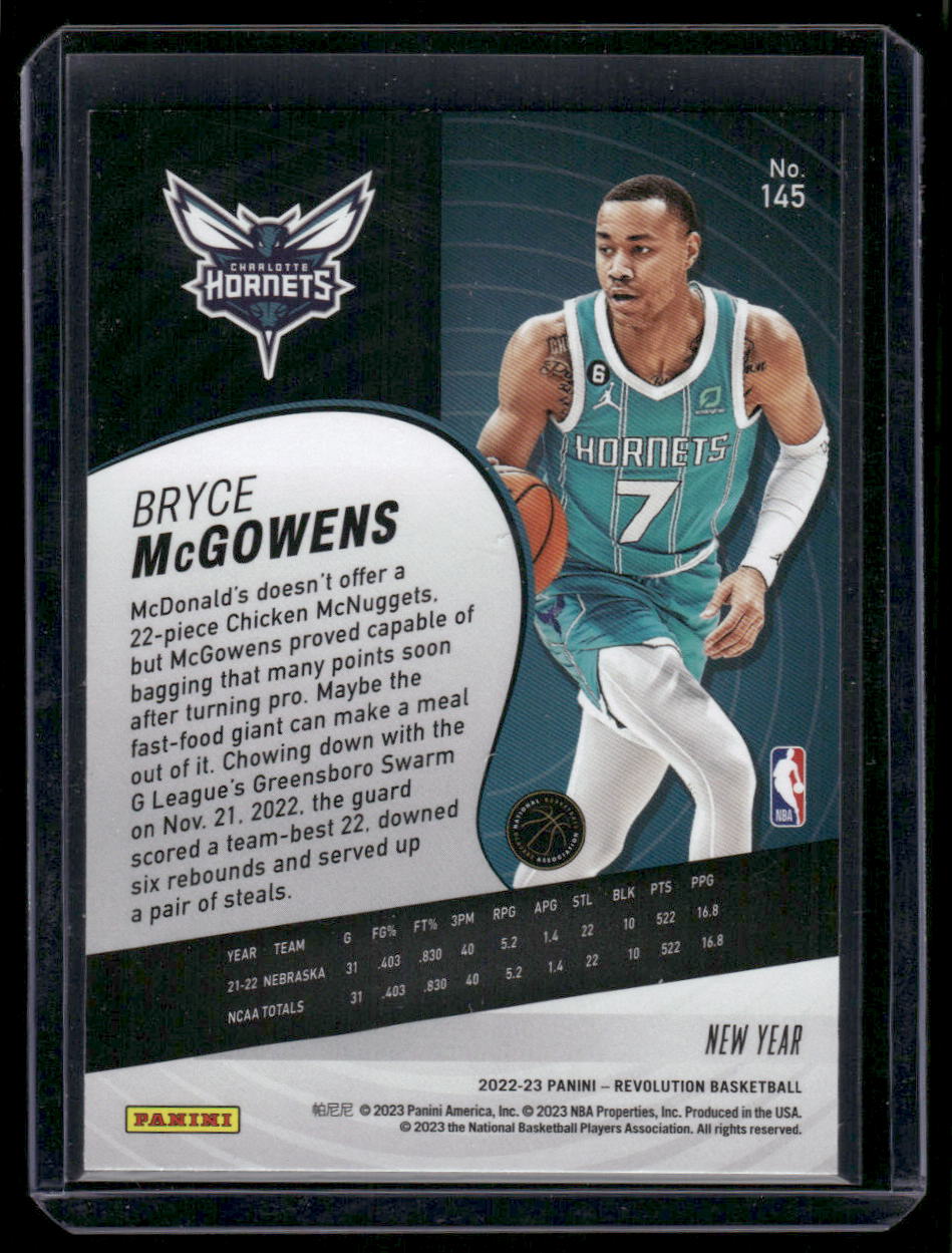 2022-23 Panini Revolution New Year Bryce McGowens #145 RC Basketball