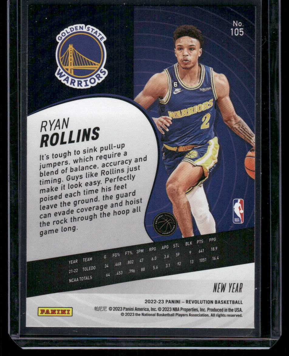 2022-23 Panini Revolution Basketball Ryan Rollins #105 RC Basketball