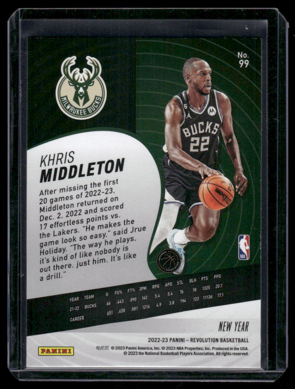 2022-23 Panini Revolution New Year Khris Middleton #99 Basketball
