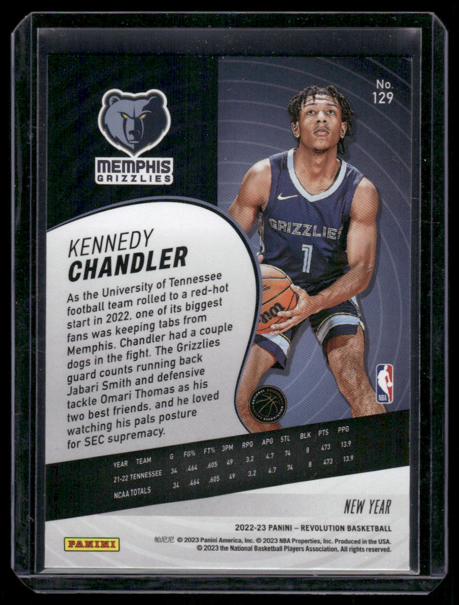 2022-23 Panini Revolution New Year Kennedy Chandler #129 RC Basketball