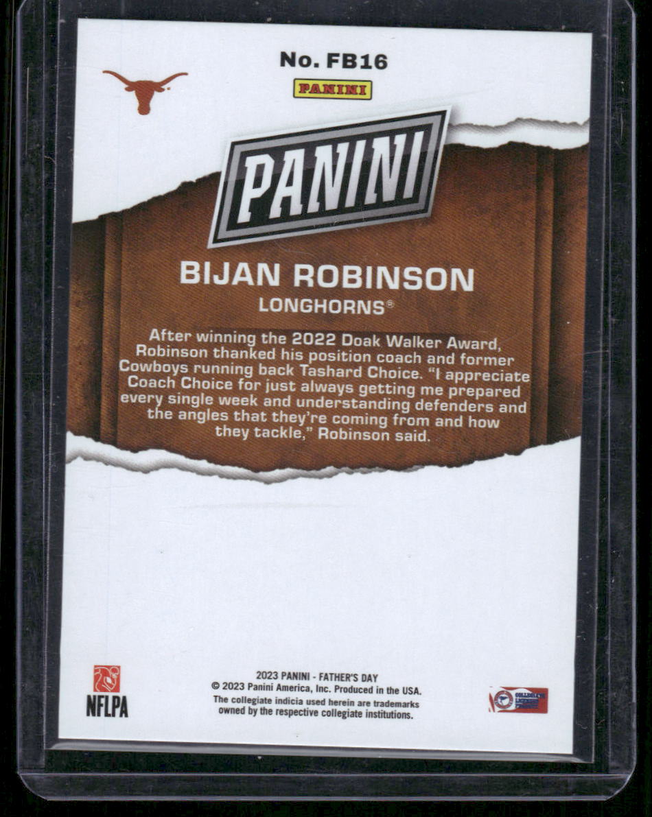 2023 Panini Father's Day Bijan Robinson #FB16 RC 039/199 Football