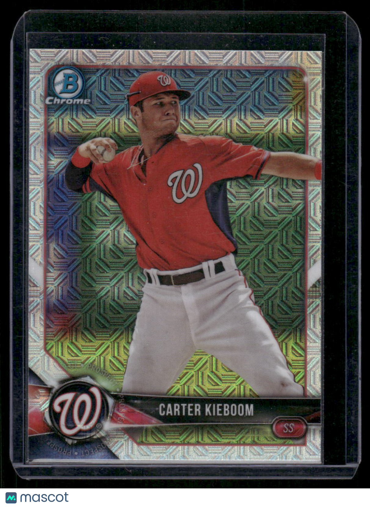2018 Bowman Chrome Carter Kieboom #BCP7 Refractor 4/30. Baseball