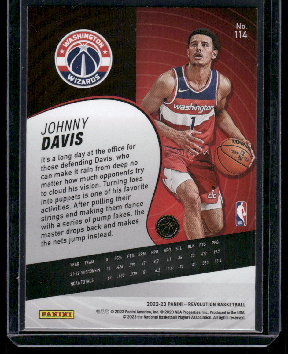 2022-23 Panini Revolution Basketball Johnny Davis #114 RC Basketball