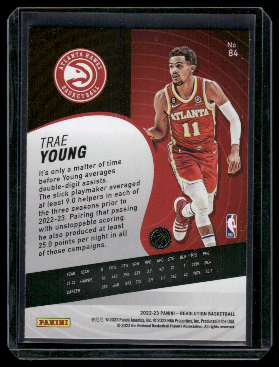 2022-23 Panini Revolution Basketball Trae Young #84 Holofoil Basketball