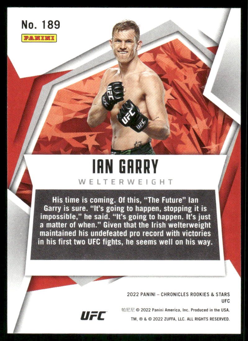 2022 Panini Rookies & Stars Ian Garry #189 RC MMA