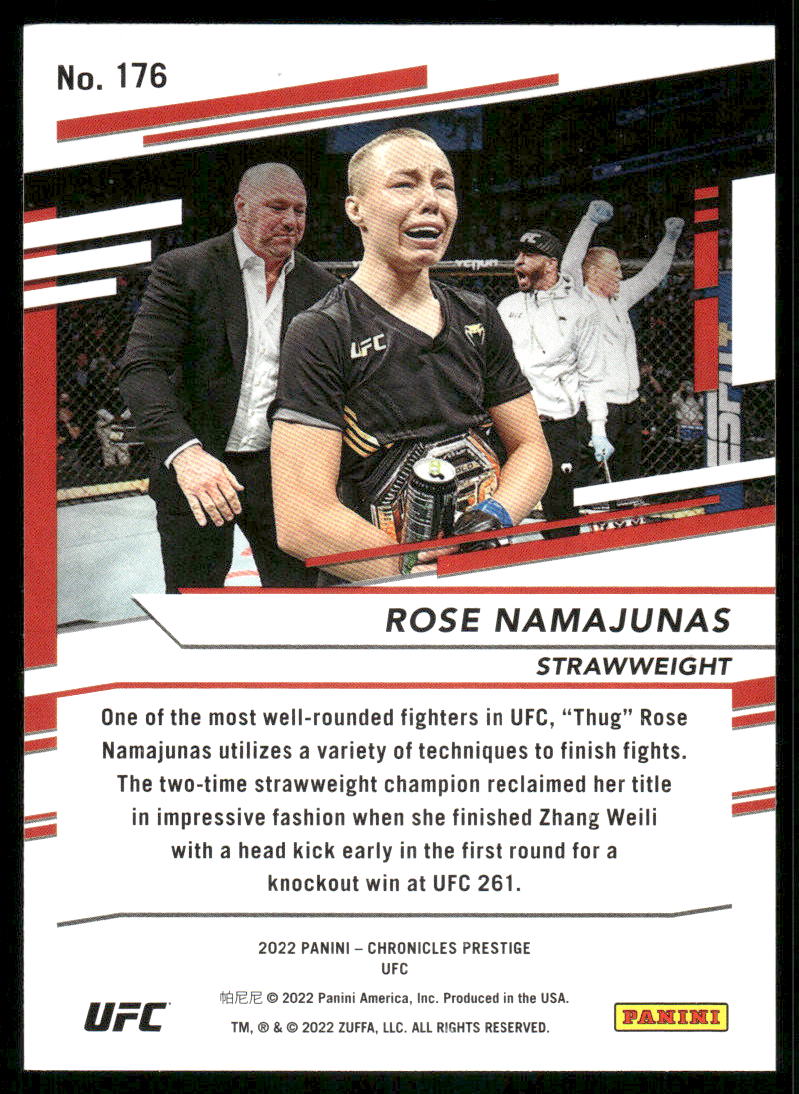 2022 Panini Prestige Rose Namajunas #176 MMA