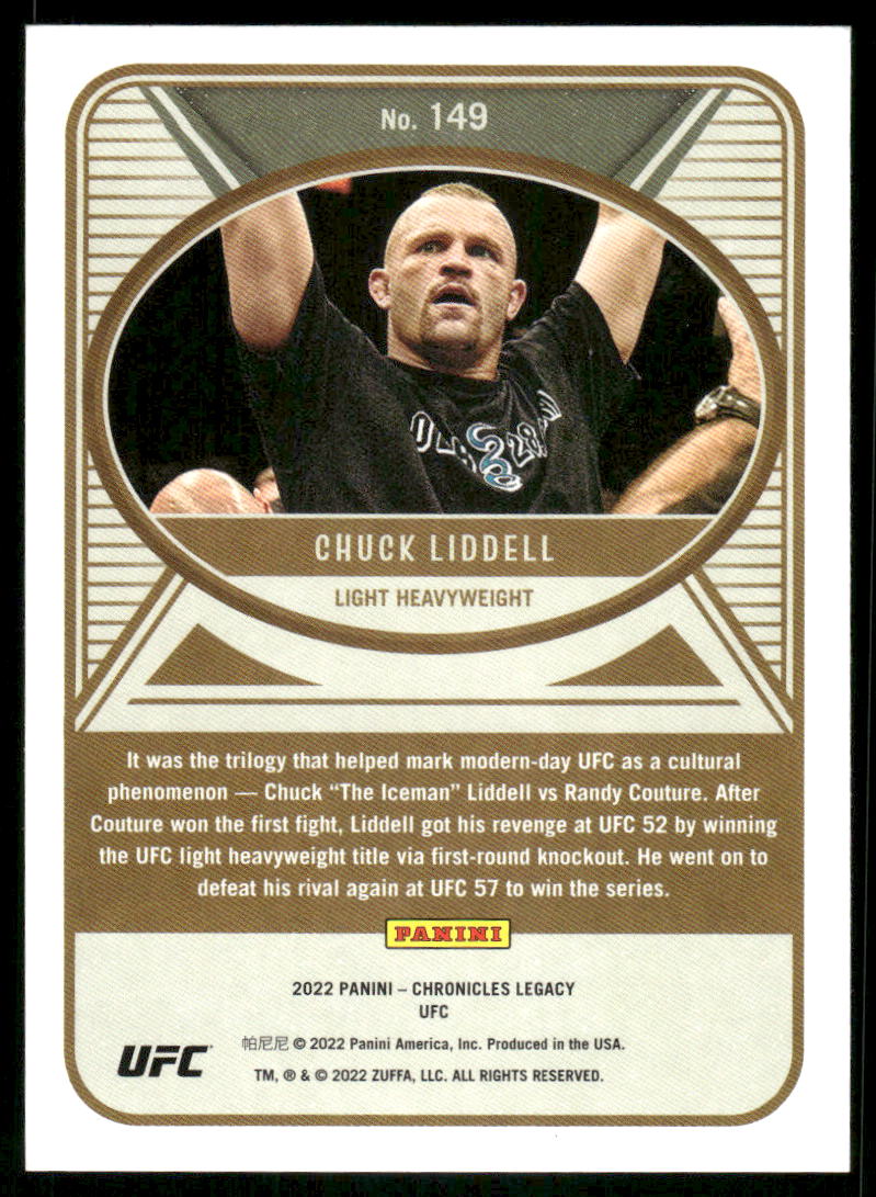 2022 Panini Legacy UFC Chuck Liddell #149 Mixed Martial Arts (MMA)