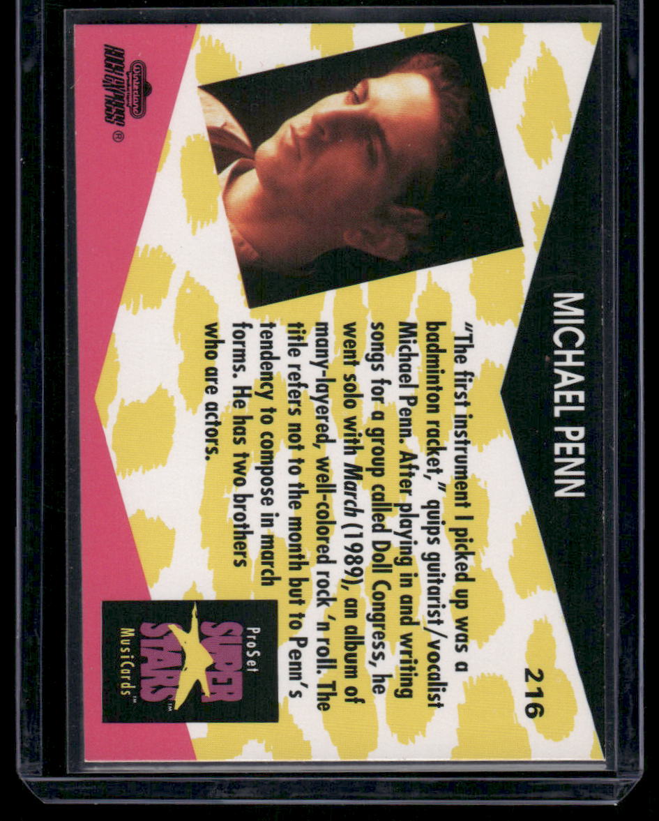 1991 Pro Set Super Stars MusiCards Michael Penn #216