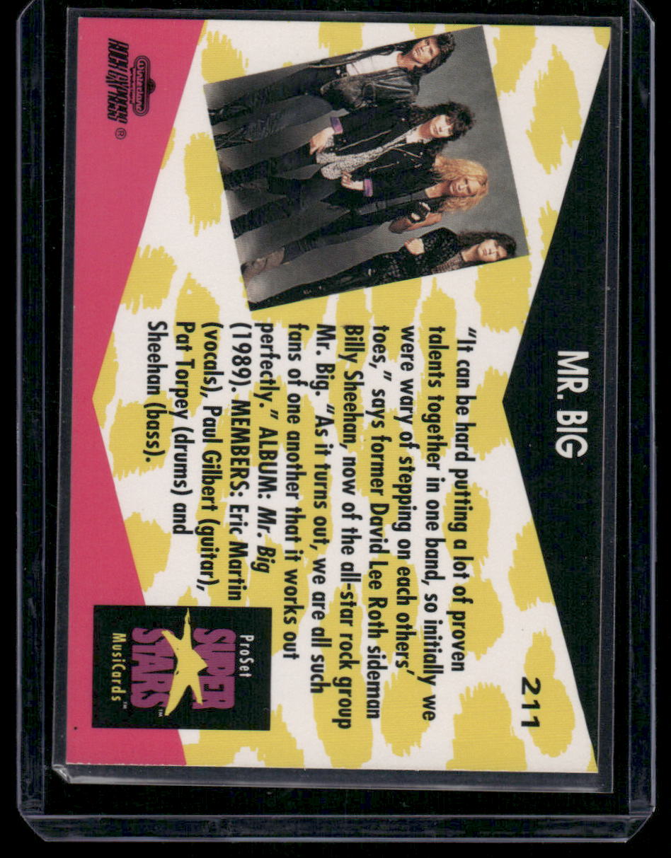 1991 Pro Set Super Stars MusiCards MR. BIG #211
