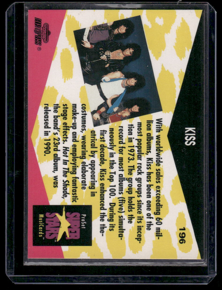1991 Pro Set Super Stars MusiCards KISS #196