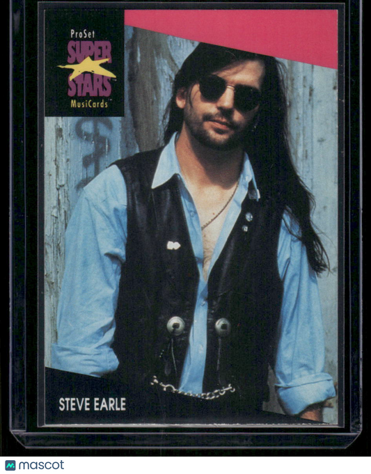 1991 Pro Set Super Stars MusiCards Steve Earle #167