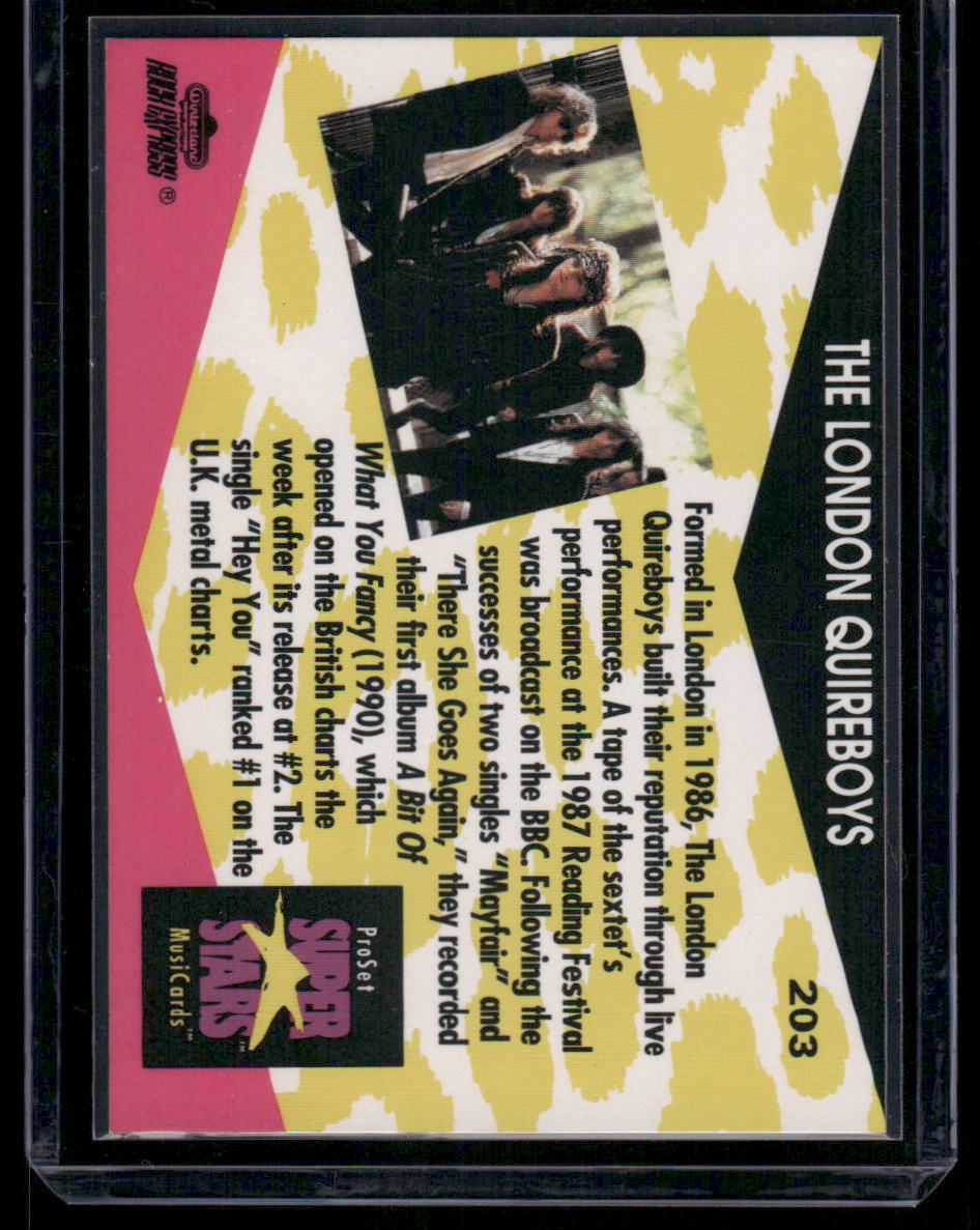 1991 Pro Set Super Stars MusiCards The London Quireboys #203
