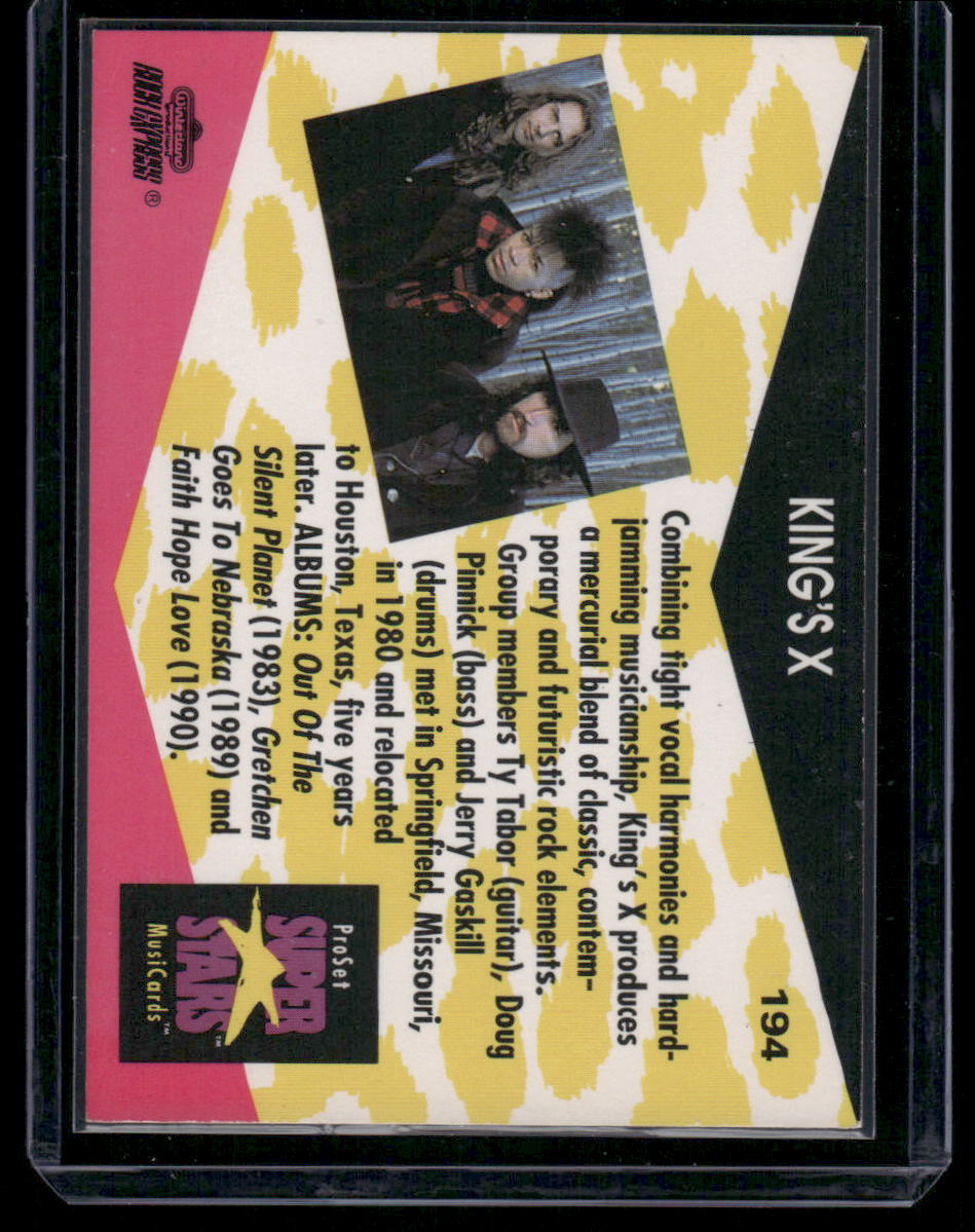 1991 Pro Set Super Stars MusiCards King's X #194