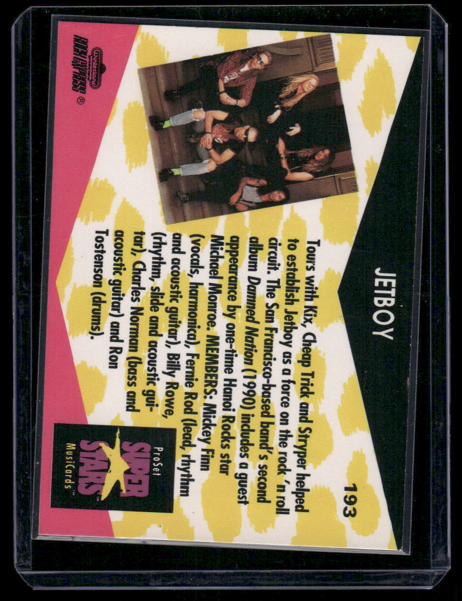 1991 Pro Set Super Stars MusiCards Jetboy #193