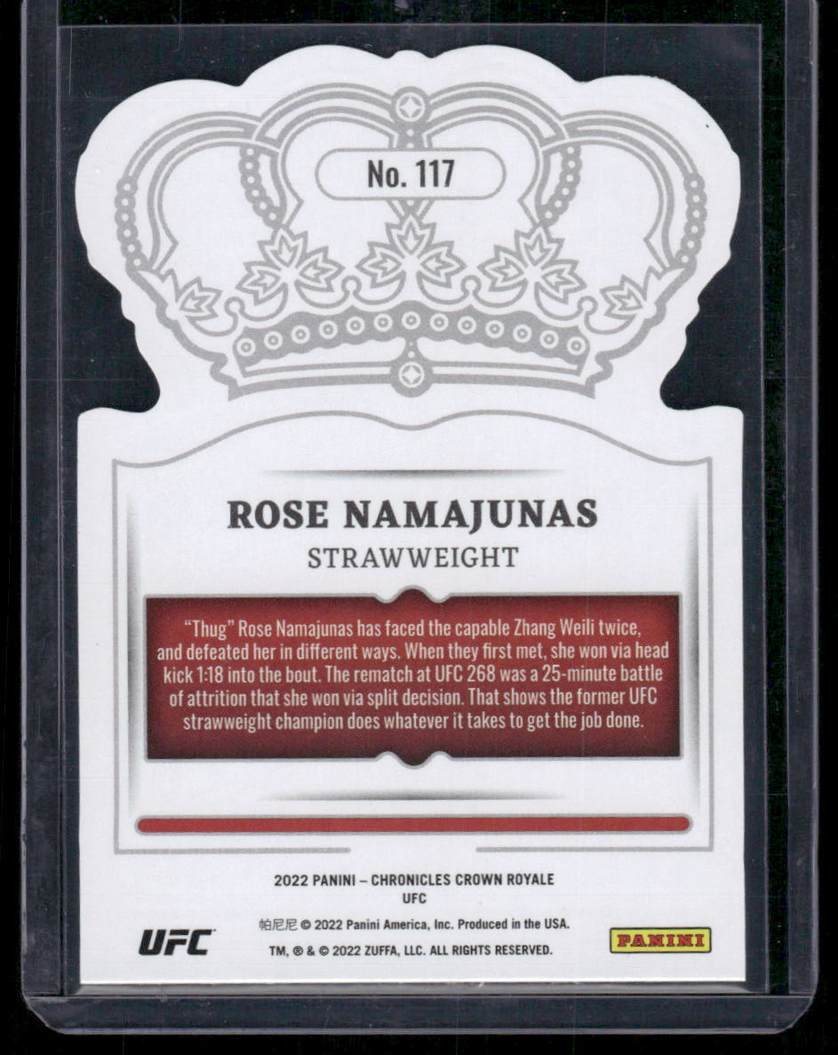 2022 Panini Chronicles Crown Royale Rose Namajunas #117 Mixed Martial Arts (MMA)